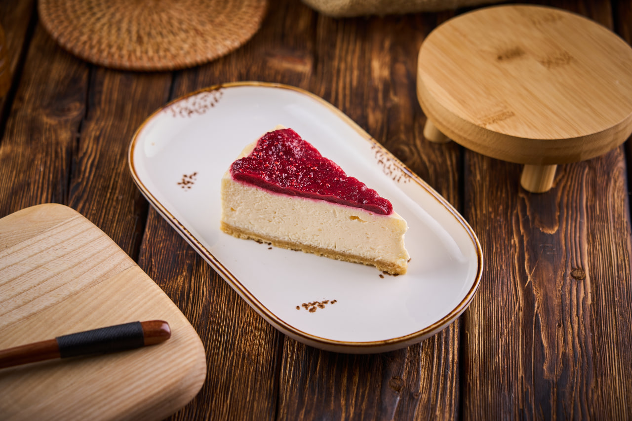 Чизкейк Нью-Йорк с малиной